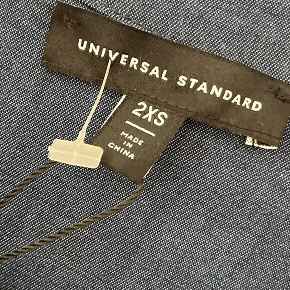Universal Standard Woman's Blue Chambery Shirt Dress Sz 2xs-6-8 - Picture 4 of 12